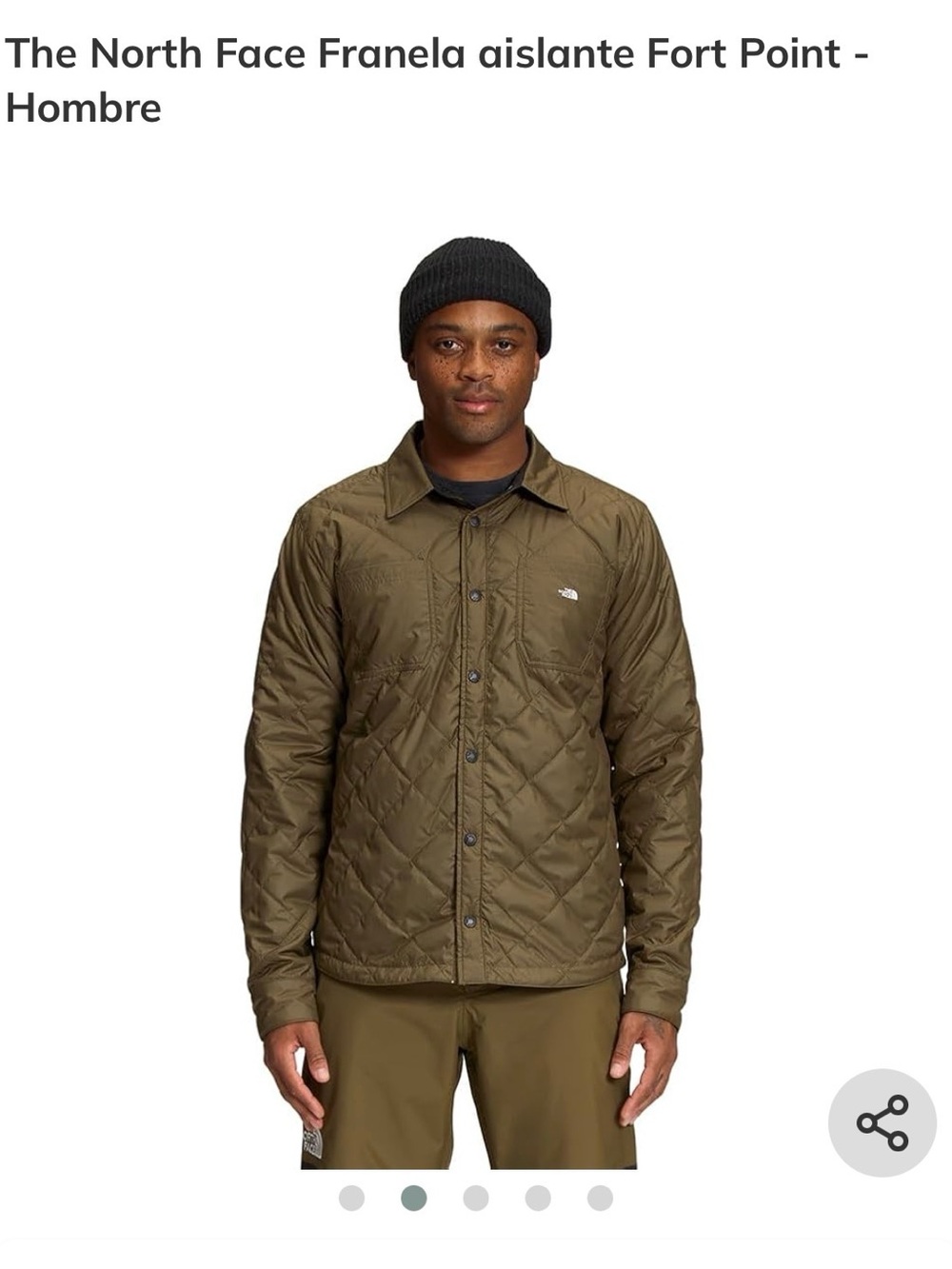 The North Face Fort Point Quilted Jacket - Olive Green
